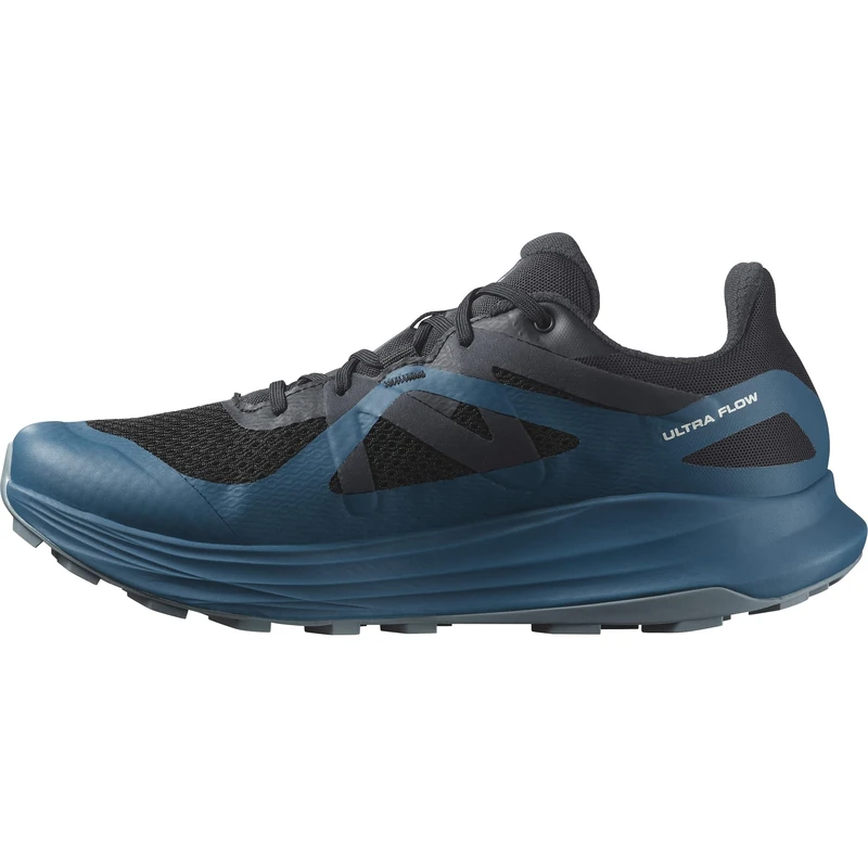 Salomon Ultra Flow Gore Tex Men's Trail Running Shoes, Bad Weather Resistant, Road to Trail Cushioning, and Mixed Terrain Ready, Black, 10