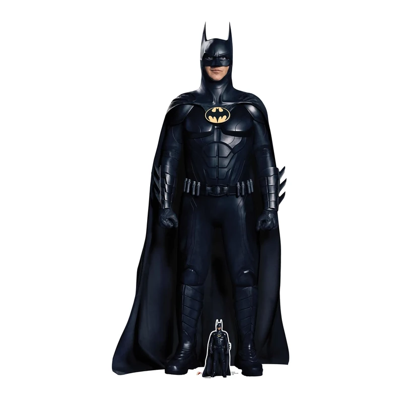 Star Cutouts SC4269 Batman Michael Keaton Black Suit Yellow Logo Cardboard Cutout – Brilliant Display for Film Fans & Parties
