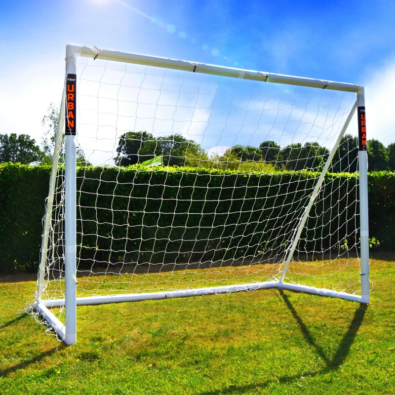 Amazon Exclusive Football Flick 8ft x 6ft Training Goal - The Best uPVC Football Goal for Gardens - All Weather Protection - Integrated Locking System For Easy Assembly