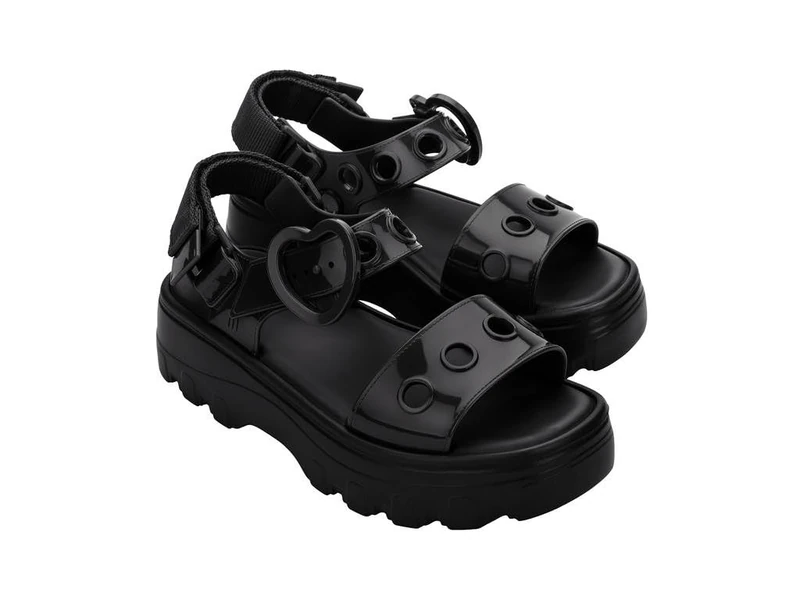 melissa Women's Kick Off Hot Ad Wedge Sandals, black, 37 EU