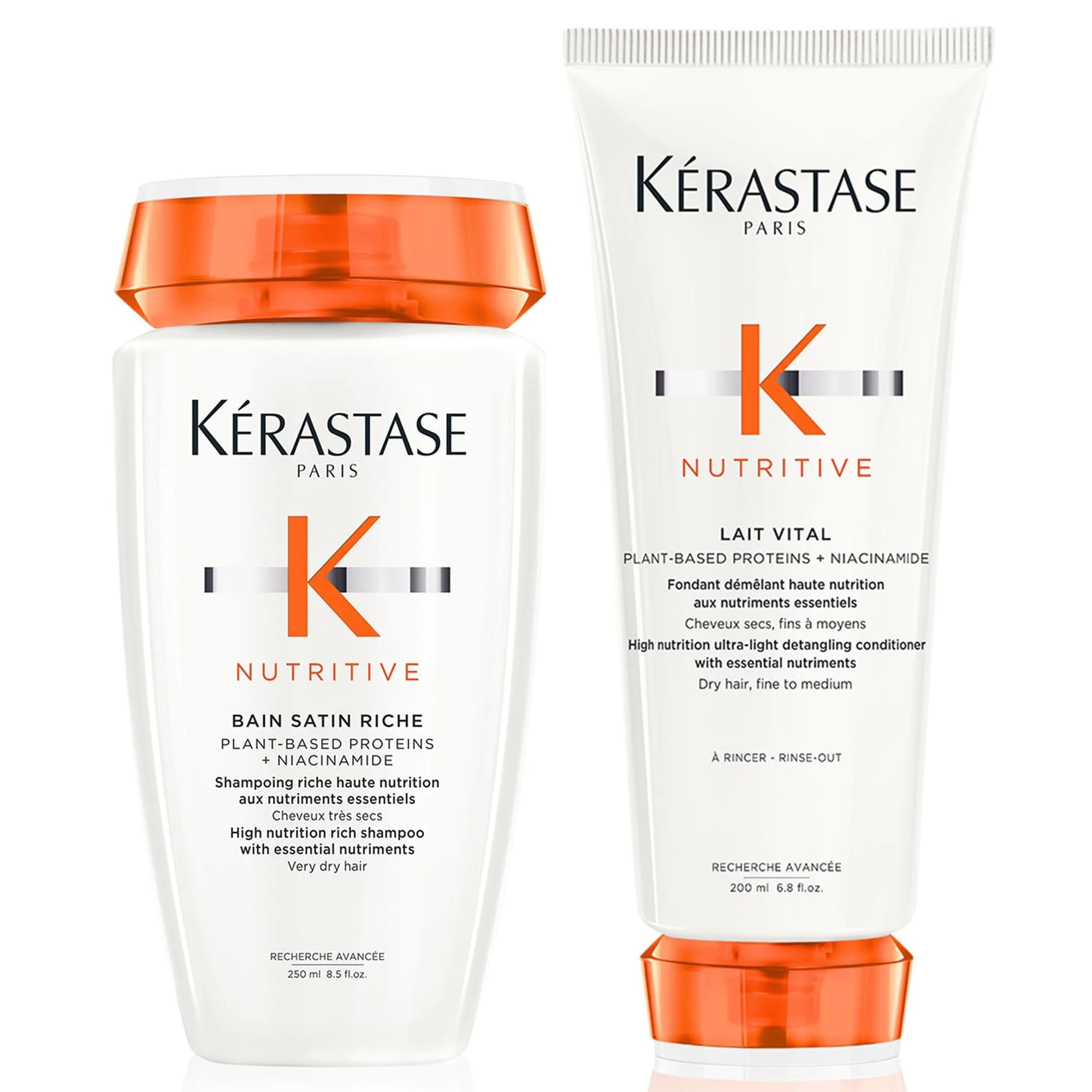 Kerastase Nutritive Bain Satin Riche 250ml Lait Vital 200ml