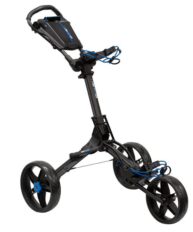 EzeGlide Bolt2 Trolley – Lightweight 3 Wheel Push Golf Cart, Quick Folding Design, Durable Frame with Smooth Rolling Wheels
