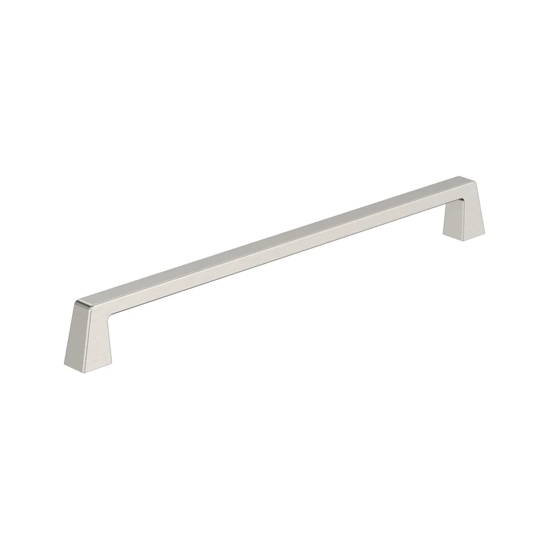 Amerock BP55283G10 | Satin Nickel Cabinet Pull | 10-1/16 in (256 mm) Center-to-Center Cabinet Handle | Blackrock | Drawer Pull | Kitchen Cabinet Handle | Furniture Hardware