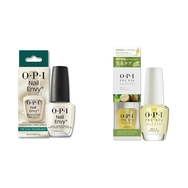 OPI Nail Polish Nail Treatment Manicure Set I Nail Repair and Nail Strength for Damaged Nails I Nail Envy Nail Strengthener Treatment Clear Nail Polish & Nail and Cuticle Oil Nail Polish Set