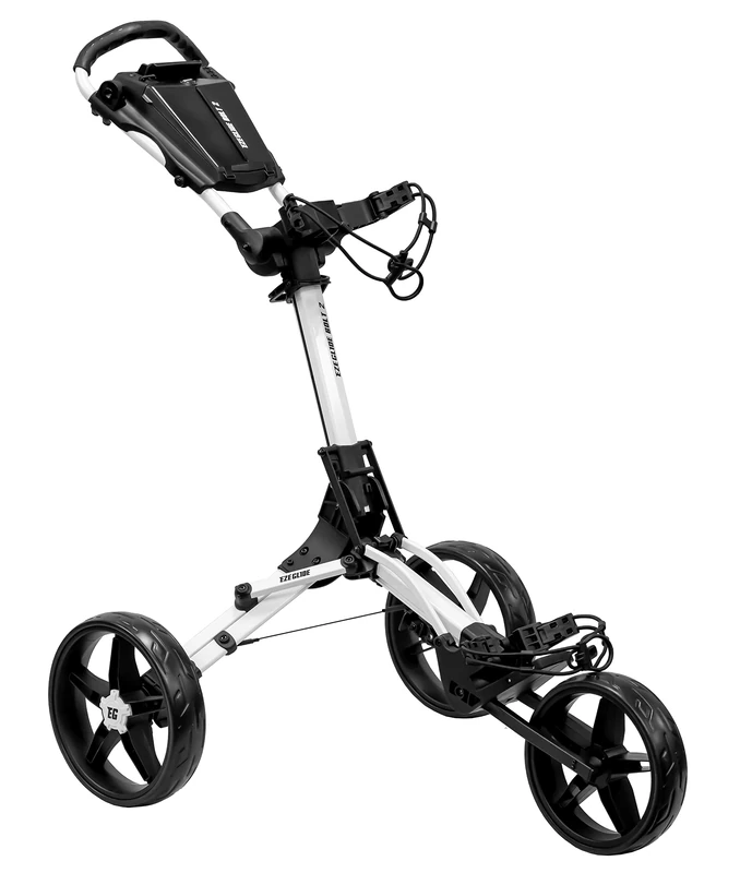 EzeGlide Bolt2 Trolley – Lightweight 3 Wheel Push Golf Cart, Quick Folding Design, Durable Frame with Smooth Rolling Wheels