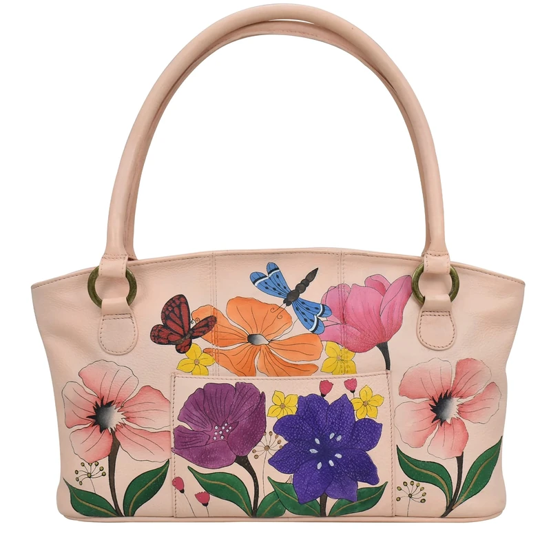 Anna by Anuschka Women's Wide Tote, Dragonfly Garden, One Size
