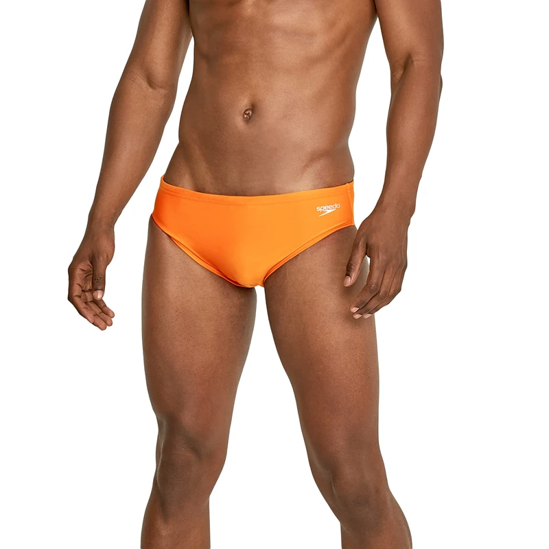 Speedo Mendtheonegraphicbrief One Piece Swimsuit Men, Vibrant Orange, 12