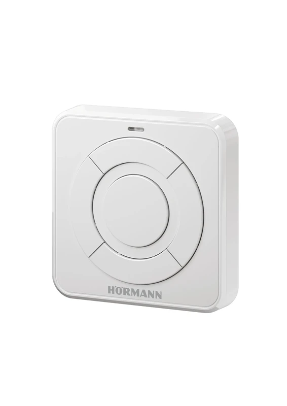 Hörmann Wireless Interior Button FIT 5 BS (Four Button Functions + Query Button, White, Intuitive Operation, Remote Control, Smart Home) 4511823