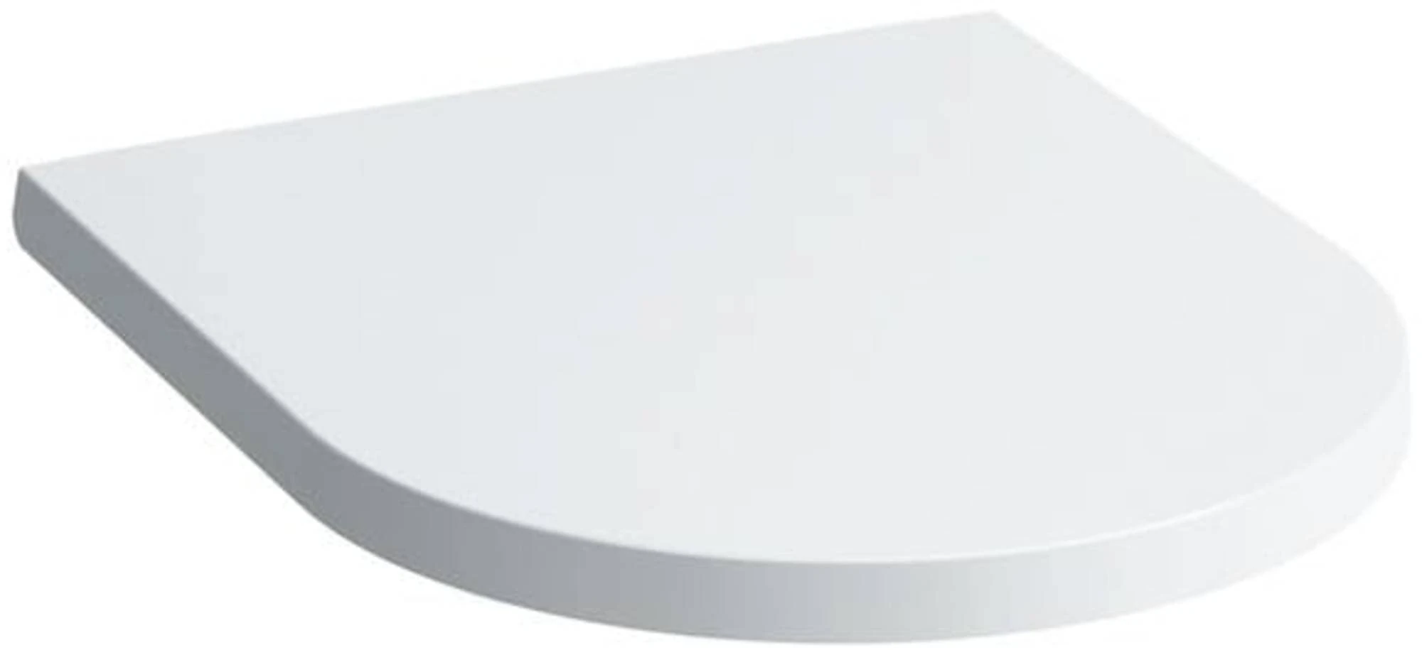 Laufen Kartell Toilet Seat, White, D-Shaped, Automatic Soft-Close Mechanism, Removable, 445 mm x 375 mm x 35 mm