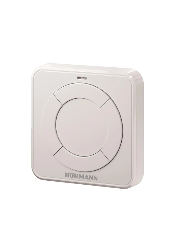 Hörmann FIT 4 868-BS 4556700 Wireless Inner Button White DE (Four Button Functions + Query Button, White, Intuitive Operation, Remote Control, Smart Home)