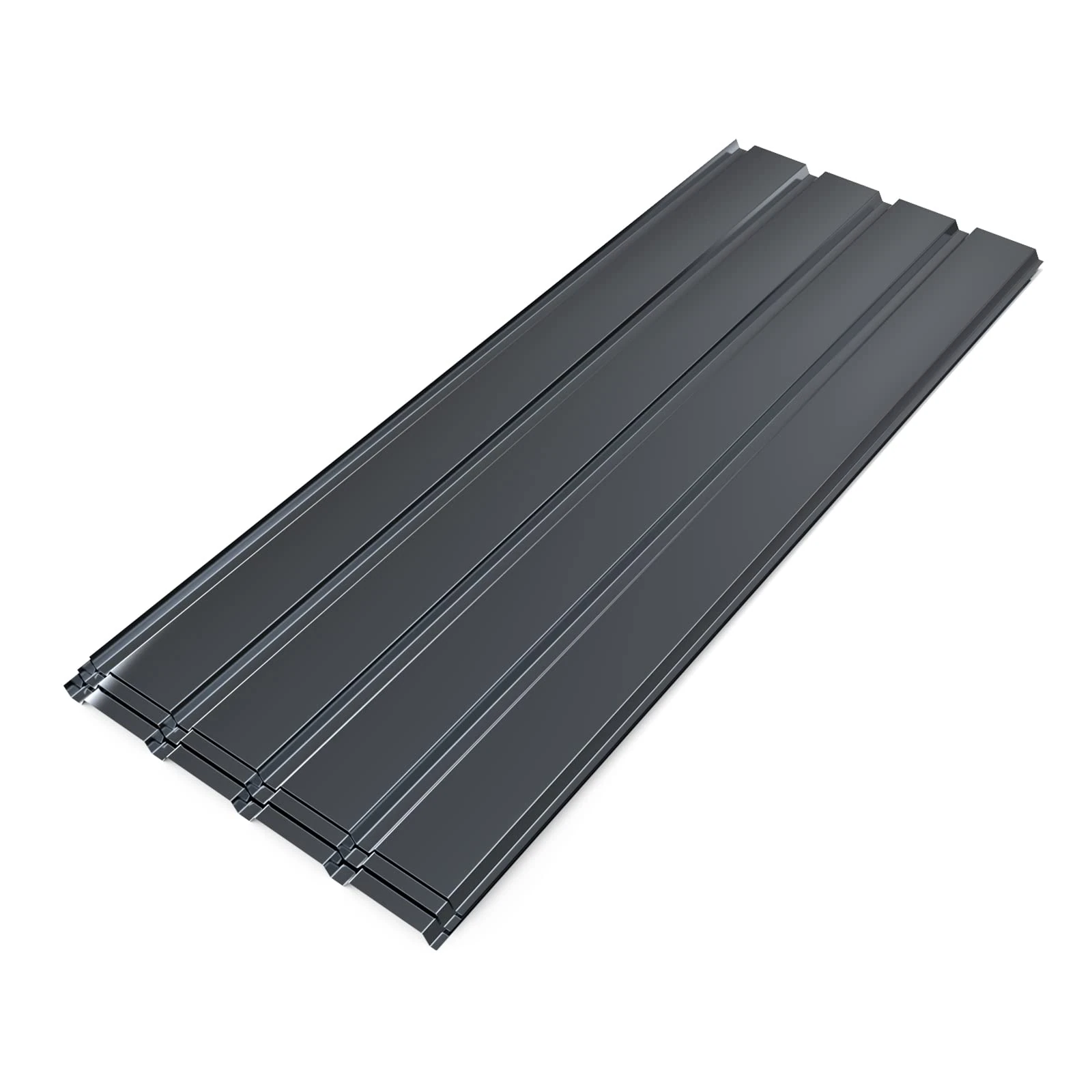 Mondeer 12PCS Roofing Sheets, Metal Corrugated Roofing Sheets 6m², 115 x 45 cm, Galvanised Steel Trapezoidal Grooved Roof for Garage Carport Shed Greenhouse Kennels Panels, Grey