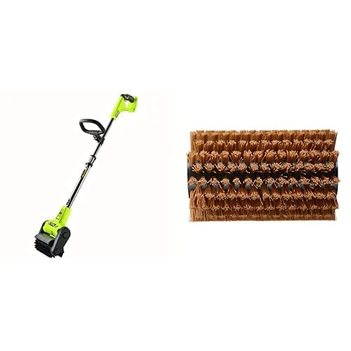 Ryobi RY18PCB-0 ONE+ Patio Cleaner with Scrubbing Brush (Bare Tool), 18 V & RAC820 Wood Scrubbing Brush for RY18PCB-0 (Single)