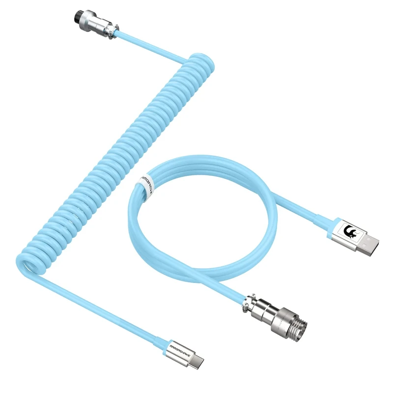 MAMBASNAKE C01 Cable - USB-C to USB-A, 8KHz Return, Connector, Blue
