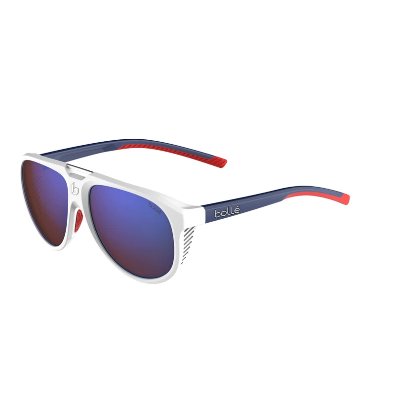 bollé - Euphoria, White Blue Red Matte, Brown Blue, Medium, Sunglasses, Unisex, Adult