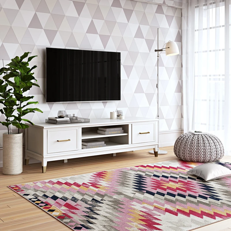 DHP Furniture Westerleigh TV Stand 65 Inch, White