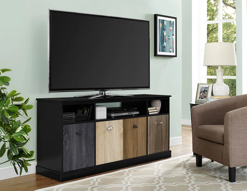 DHP Furniture Mercer TV Stand 60 Inch, Black