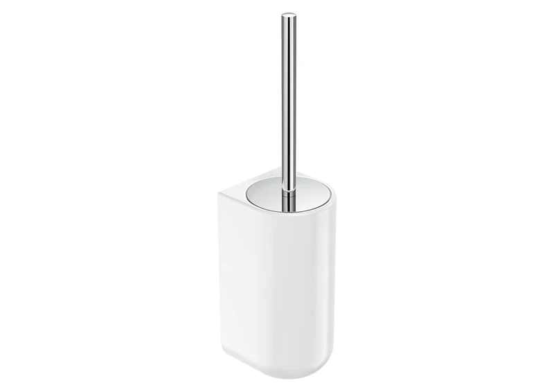 Roca -A3870ZE000, Porcelain Wall Brush Holder, Wave, 110 x 115 x 400 mm, White - Image 1