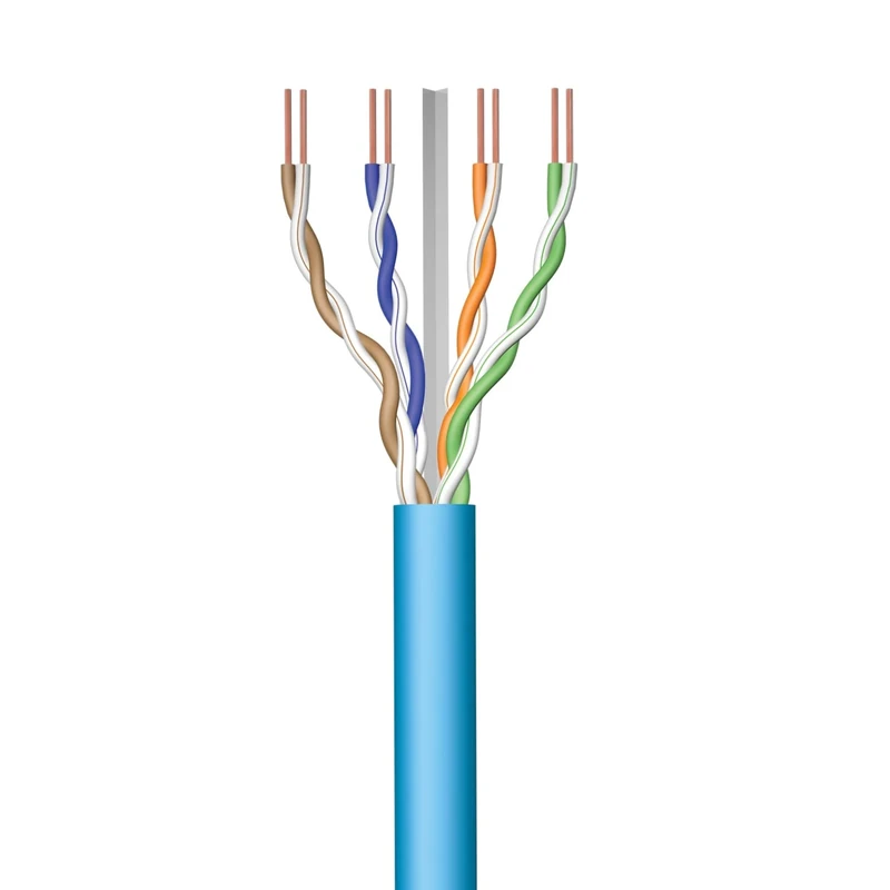 Ewent IM1223 100m Reel Ethernet Network Cable CAT.6|LSZH|U-UTP|AWG23/1|CU Solid Pure Copper|CPR, Eca Class|10GBit|500 MHz| ideal for PCs, Routers, Modems, Switches, TVs, PS5, Xbox, BLUE 100 Metres