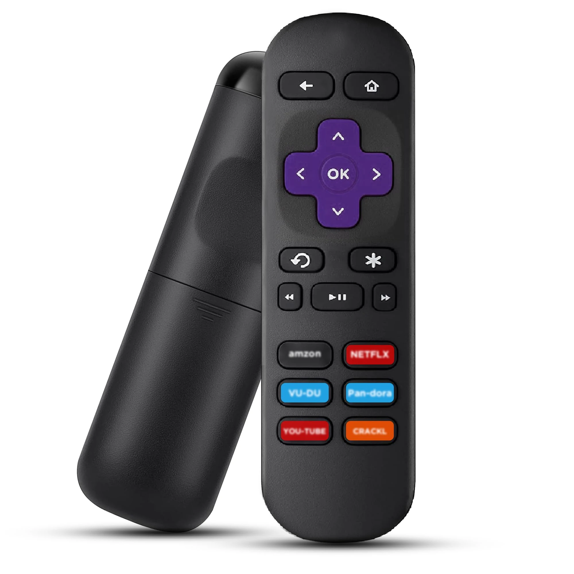 Rizzor Roku Remote Control Replacement For 1, 2, 3, 4, Lt, Hd, Xd, Xs, Premiere, And Ultra, Tv Has 6 Streaming Buttons No Setup Need