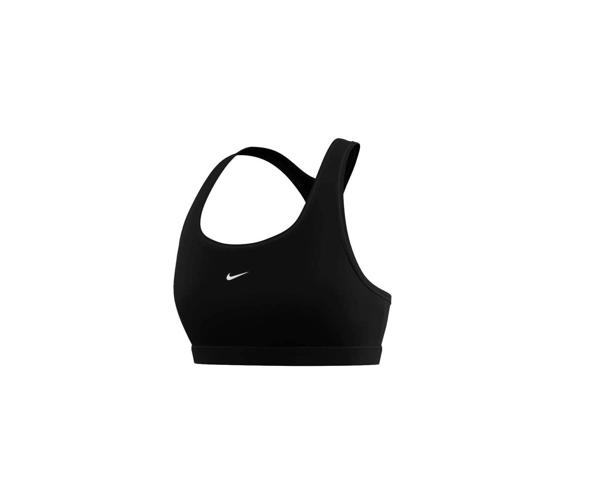 NIKE DX6817-010 W NK SWSH LGT SPT Bra Sports Bra Women's Black/White Size L