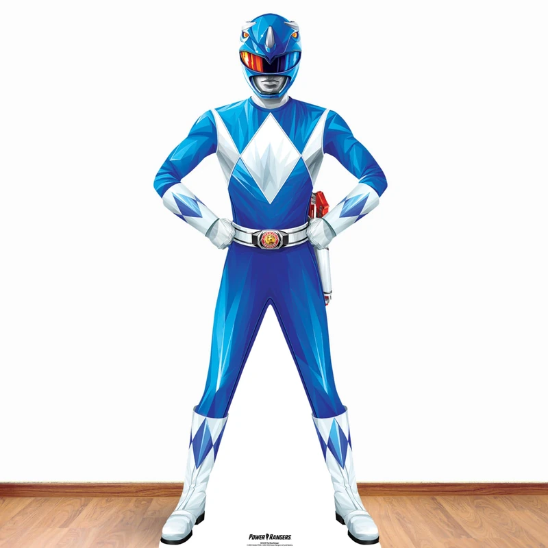 Star Cutouts SC4259 Blue Power Ranger Lifesize Cardboard Cut Out With Mini - Image 1