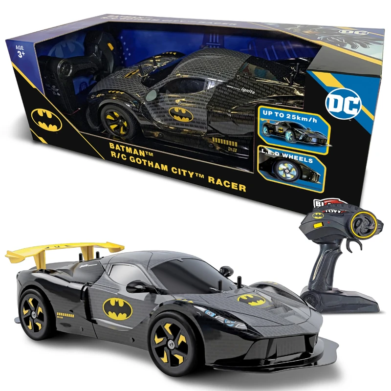 BLADEZ Batman Toyz Remote Control Car - Super Fast 25 KM/H Top Speed 1:10 Scale Gotham City Racer 48cm - Batman Gifts for Adults & Kids 3+ - Official The Batman Licensed Toy for Thrilling Play - Image 1