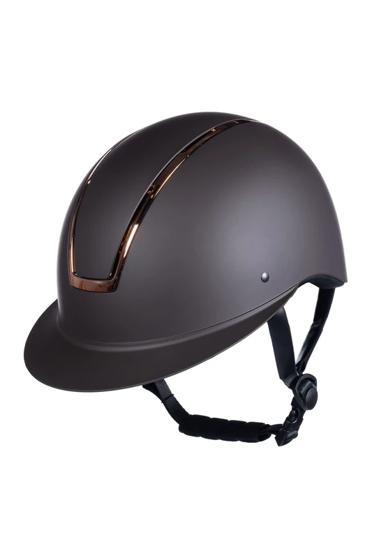 HKM Lady Shield Riding Helmet brown/rose gold M