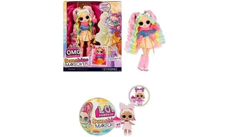 LOL OMG Sunshine Makeover - Bubblegum DJ & LOL Sunshine Makeover Doll Asst in PDQ
