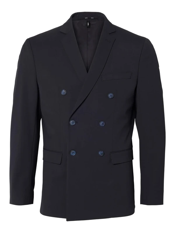 SELECTED HOMME Male Double Breasted Blazer Classic, Blazer Navy, 38
