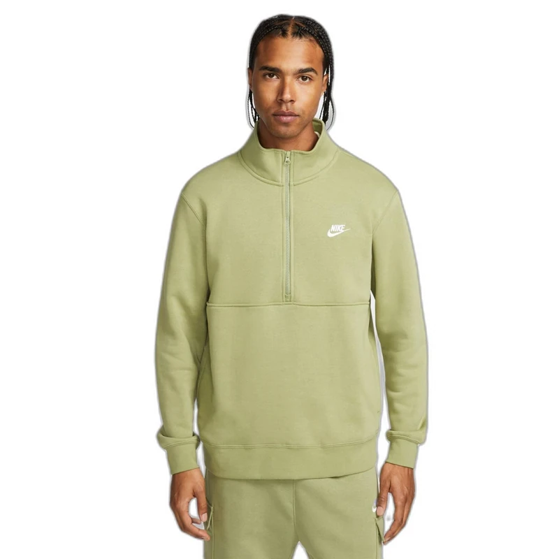 NIKE DD4732-334 M NSW CLUB BB HZ TOP Sweatshirt Men's ALLIGATOR/ALLIGATOR/WHITE Size XL