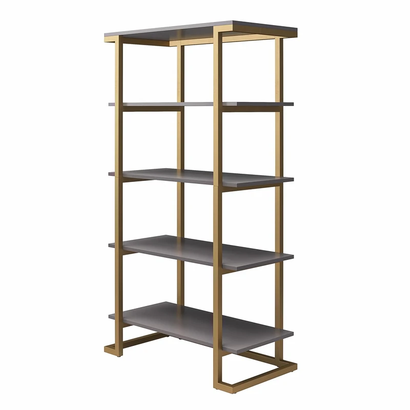 DHP Camila 5 Shelf Bookcase Graphite Grey