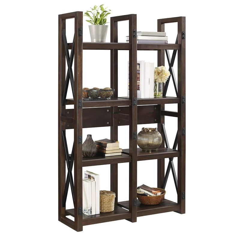 DHP Furniture Wildwood Bookcase/Room Divider Espresso - Image 1