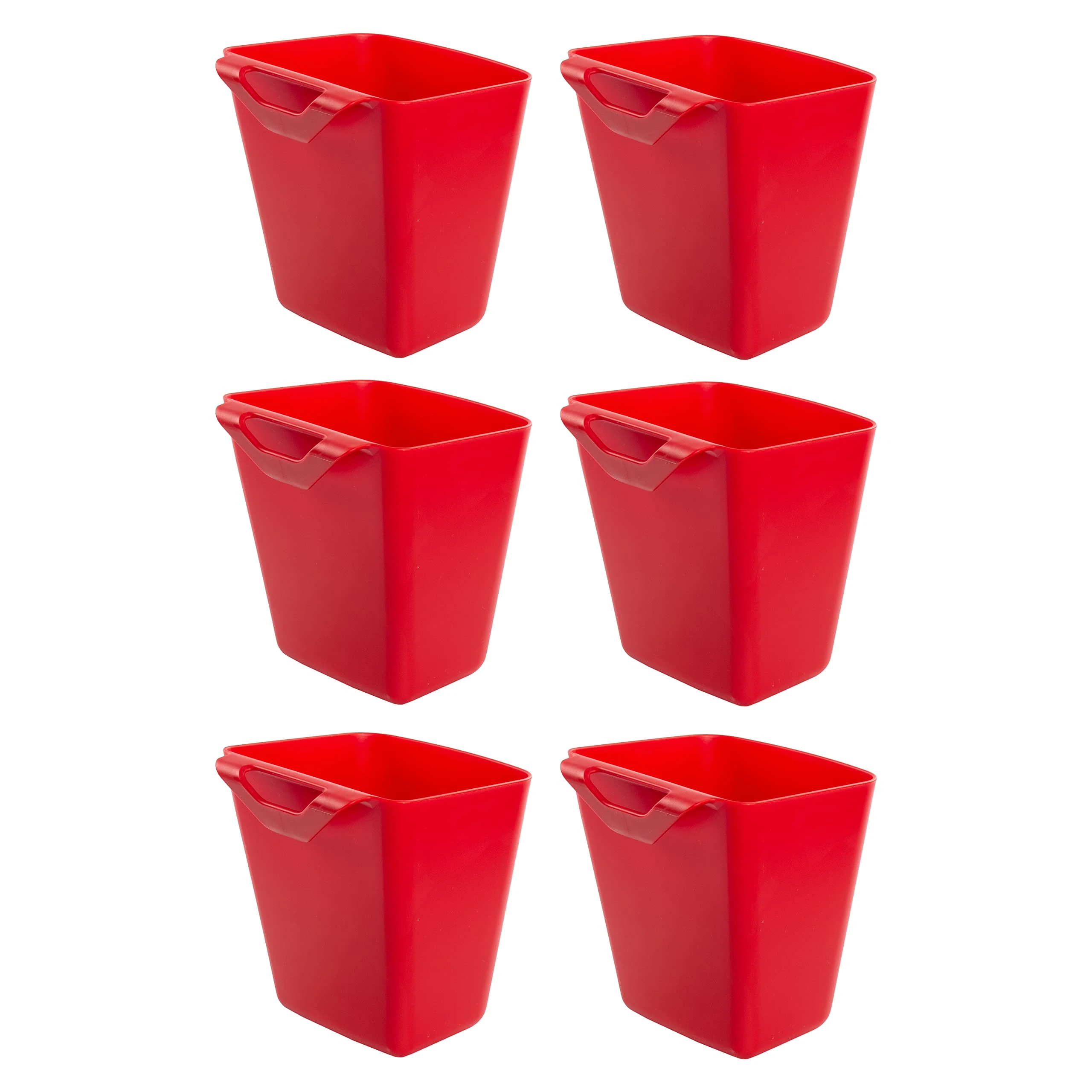 Ikea SUNNERSTA Hanging Kitchen Plastic Storage Containers, Red, 12 x 11 x 13 cm, 750ml, 104.405.22 - Set of 6