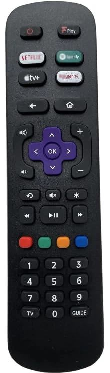 New Replacement 55RP620K Remote Control Compatible with TCL All 2022 Smart LED LCD TV's with Freeview Play, Apple TV+, Spotify, Netflix & Rakuten TV Buttons