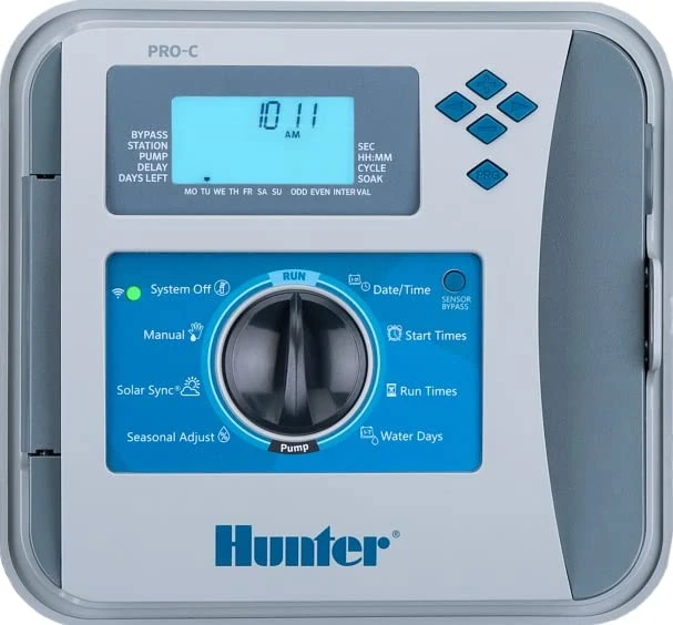 Hunter Pro-C P2C-400 Indoor Outdoor Modular Controller 4-Station Base Timer Expandable to 32 Stations w/ Optional Expansion Modules - P2C400 Replaces PC400 and PC400i (P2C-400 with 4 Zones)