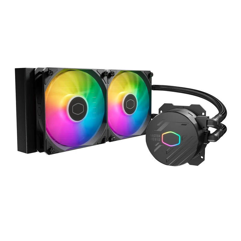 Cooler Master USA Liquid 240L Core 240mm Close-Loop AIO Liquid Cooler, ARGB Sync, Gen S Coldplate Pump, 120mm PWM, CryoFuze 14W/mK, AMD Ryzen AM5/AM4, Intel LGA 1700/1200 (MLW-D24M-A18PZ-R1), Black