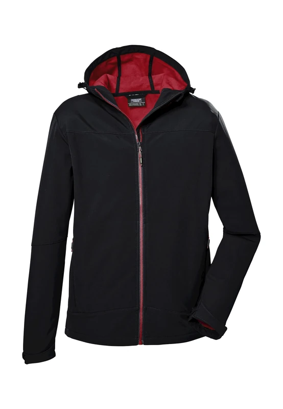 Killtec Men's Softshell Jacket Softshell Jacket with Hood MN SFTSHLL Jacket Water-Repellent Windproof