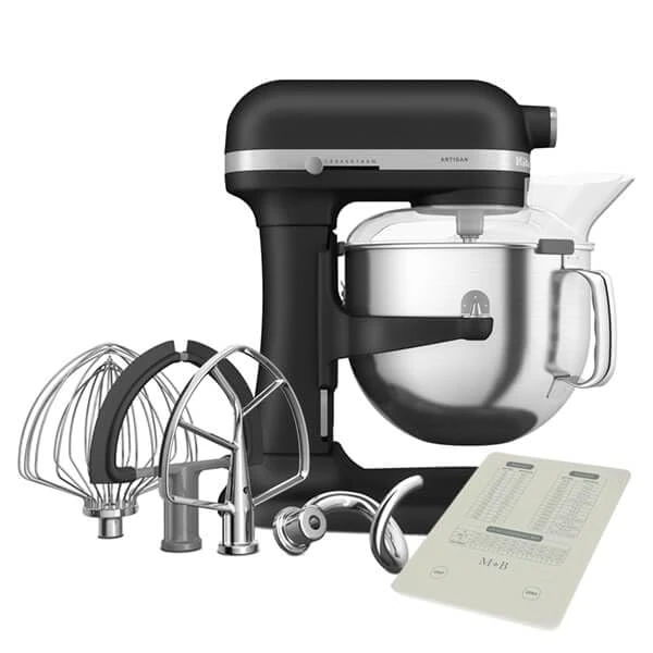KitchenAid 6.6L Bowl Lift Artisan Mixer Cast Iron Black (5KSM70SHXBBK)