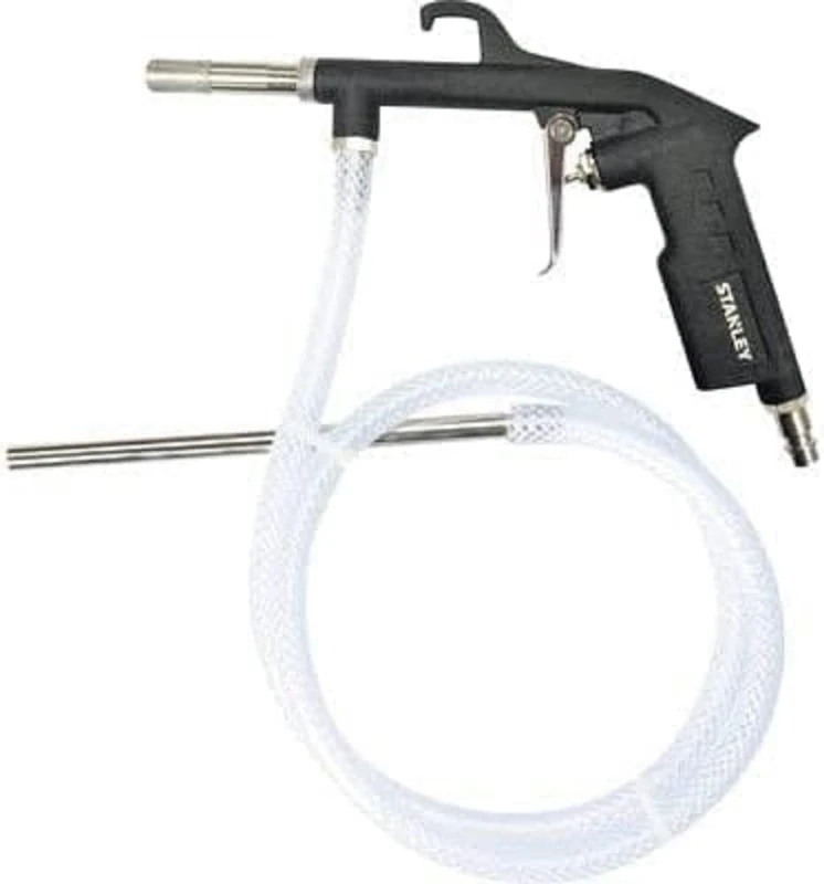 Stanley Sandblasting Gun 150063XSTN - Sand Blasting Gun with Hose - for Compressor - Max. 8 Bar - 250 L/min - Aluminium - Black