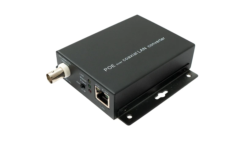 System-S 75 Ohm IP Extender Set LAN RJ45 to BNC Coaxial Cable in Black