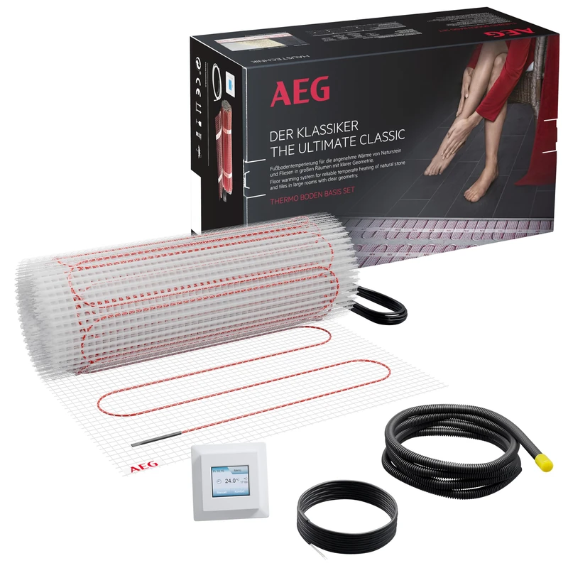 AEG 205804 TB 160/4 Plus Electric underfloor Heating Thermal Floor Base Set, White, 4 m² - Image 1