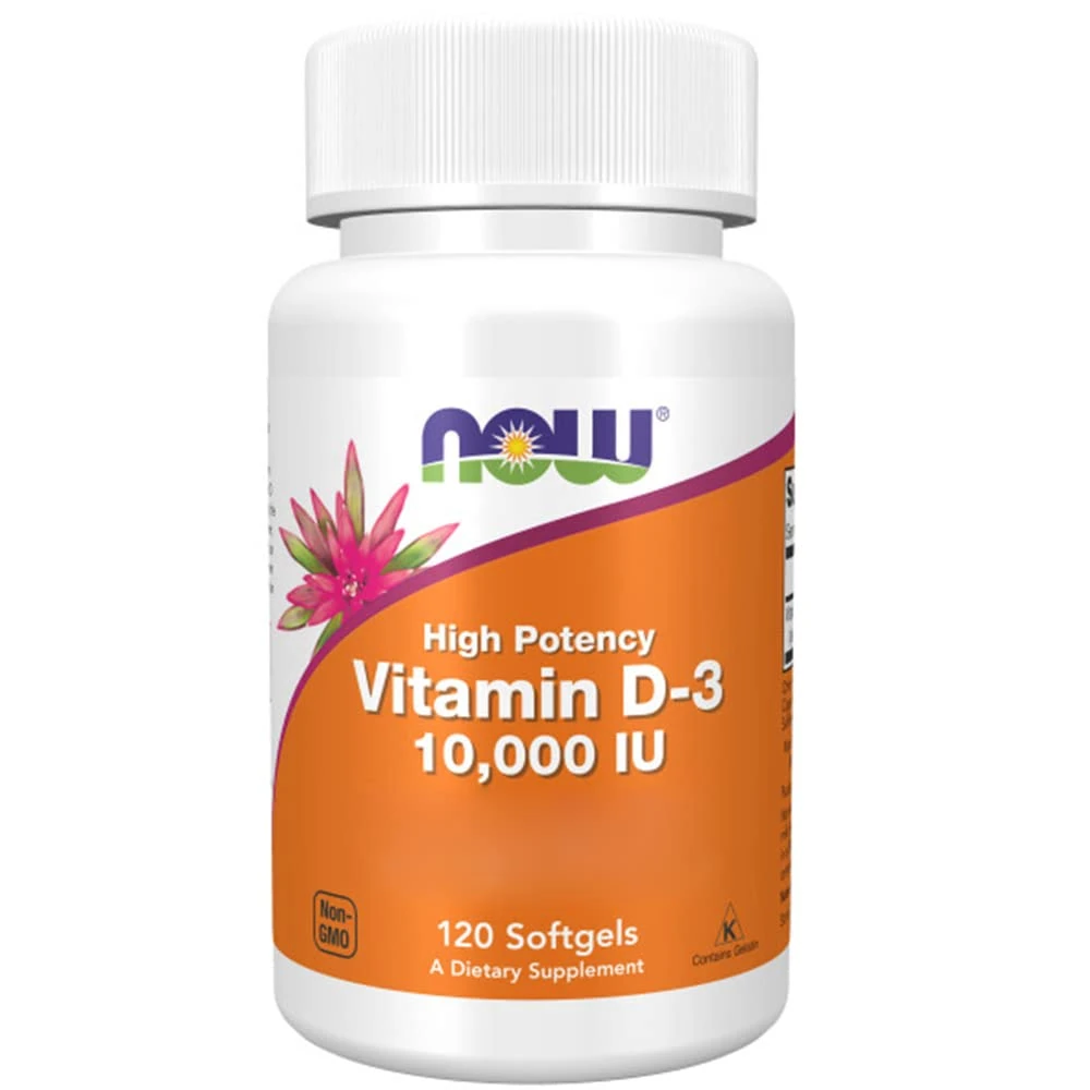 Now Foods, Vitamin D3 Depot, 10000 IU, 1 Capsule Every 10 Days, Cholecalciferol from Lanolin, 120 Softgels, Lab-Tested, Gluten Free, Soy Free, Non GMO