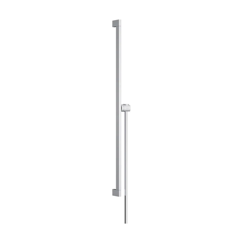 Hansgrohe 24403000 Unica bar E Puro 90 cm with Easy Slide Hand Holder and Isiflex Hose 160 cm, Chrome, Shower Rail 90cm