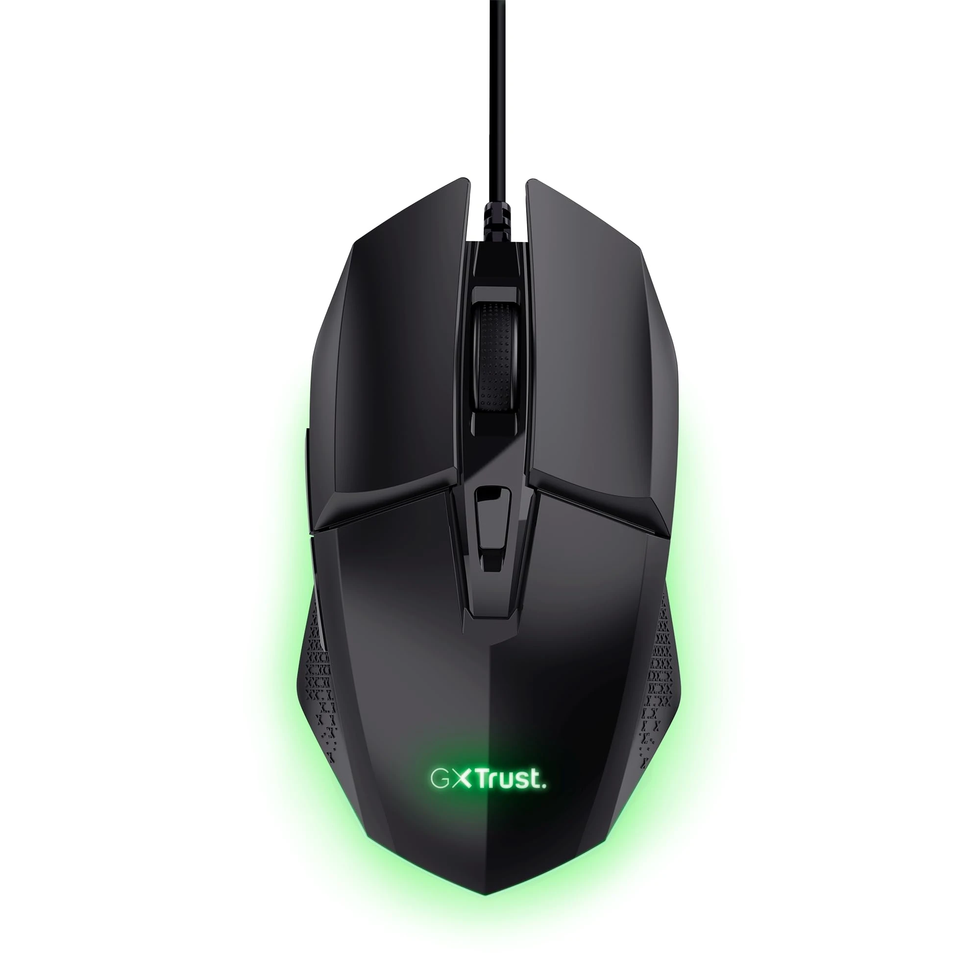Trust Gaming GXT 109 Felox Gaming Mouse with 6 Programmable Buttons, Advanced Software, Multicolour LED Lighting, 200-6400 DPI, 1.5m USB Cable, RGB Computer Mouse for PC, Laptop, Windows - Black