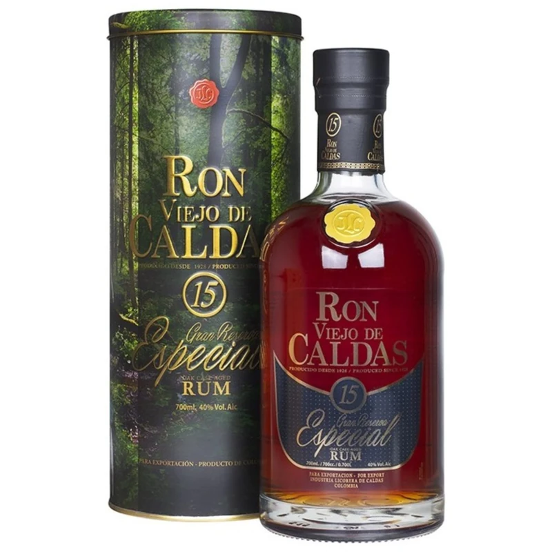 Ron Viejo De Caldas 15 Year Old - Grand Reserva Especial | Experience the Epitome of Rum Excellence | 40% ABV | 750ml | A Premium Rum Which Is Perfect For Any Occasion
