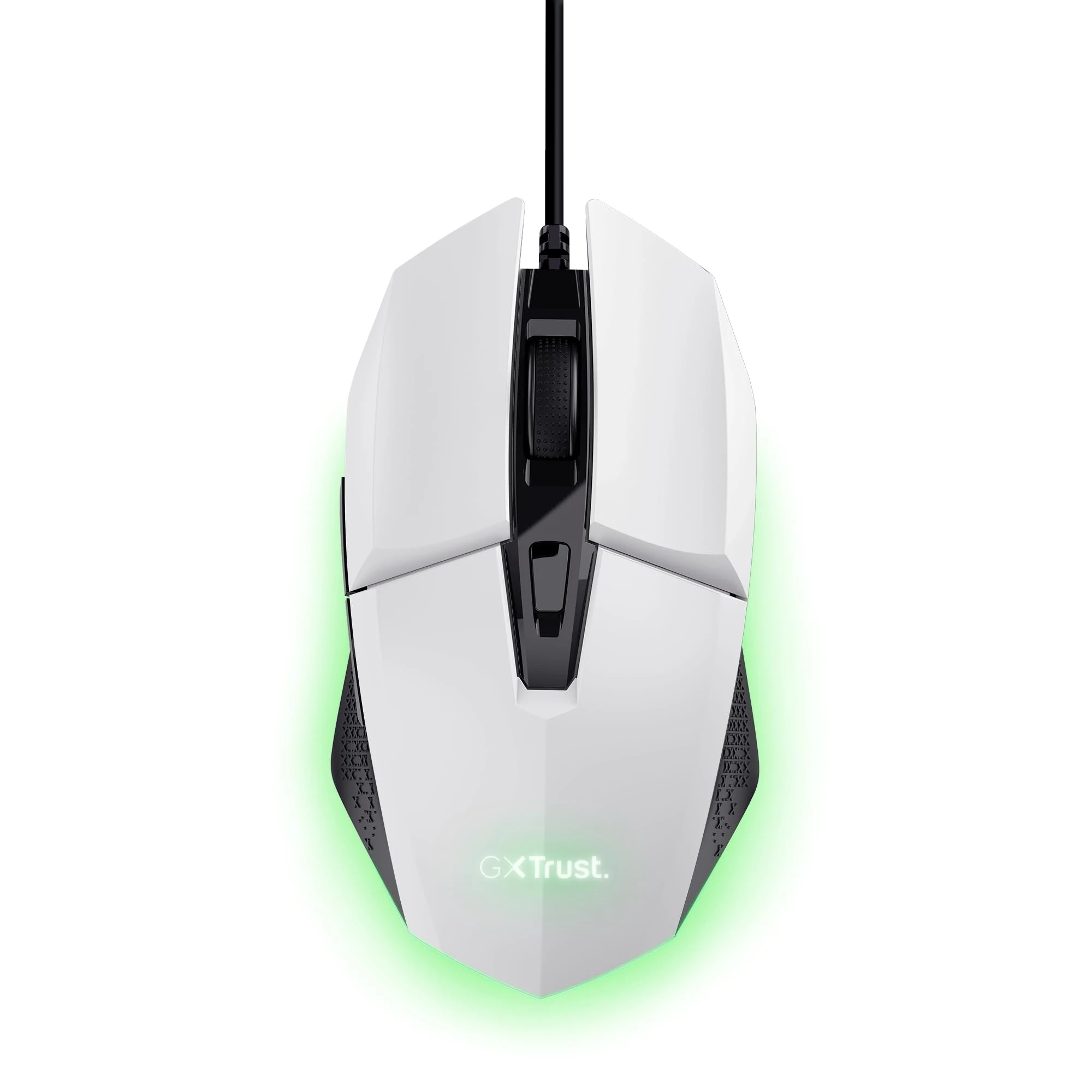 Trust Gaming GXT 109W Felox Gaming Mouse with 6 Programmable Buttons, Advanced Software, Multicolour LED Lighting, 200-6400 DPI, 1.5m USB Cable, RGB Computer Mouse for PC, Laptop, Windows - White