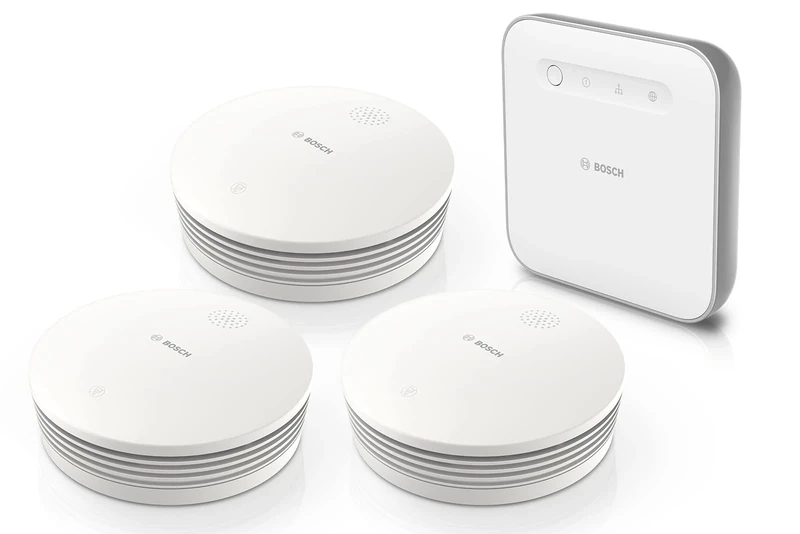 Bosch Smart Home Fire Warning Set, 3x Smoke Detector II, 1x Controller II
