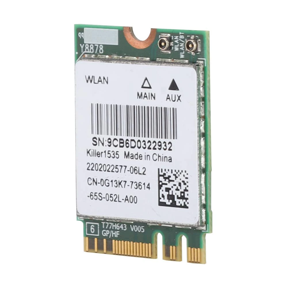 Killer 1535 R3 Wireless Card Killer 1535 Mac 9Cb6D00A420D For Killer 1535Ac Dual Band 802.11Ac Ngff M.2 867Mbps Bluetooth 4.1 Game Wireless Network Card