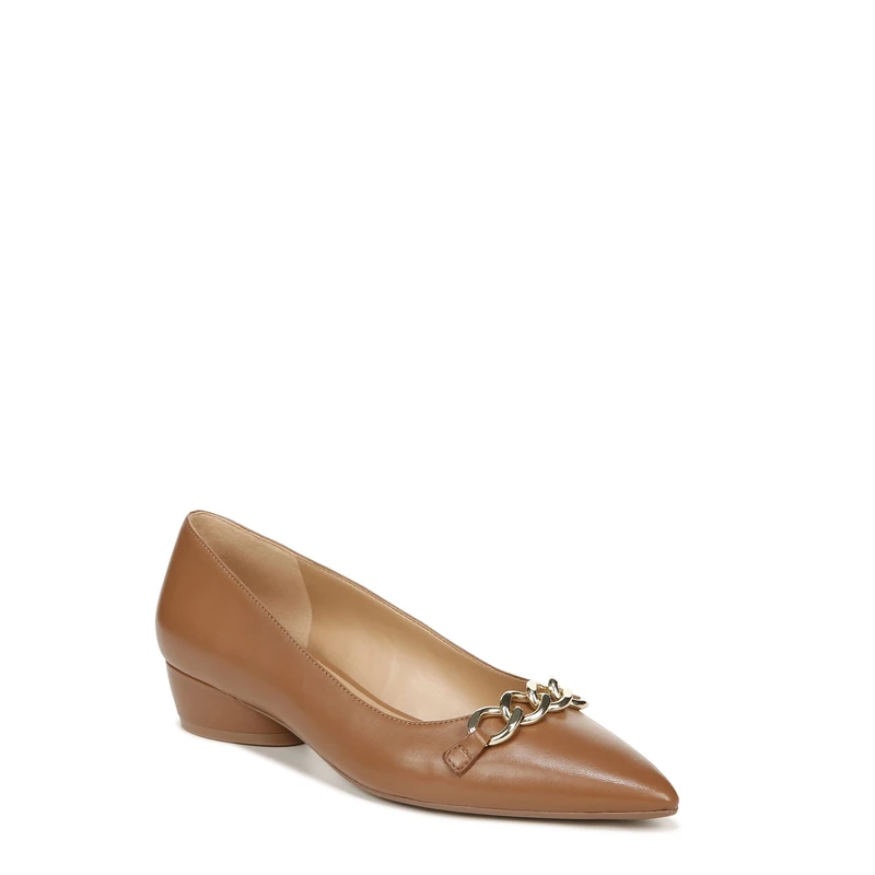 Naturalizer Women's Ballet Flats & Pumps - Becca Pumps, English Tea Brown Leather, UK 5, Medium Fit