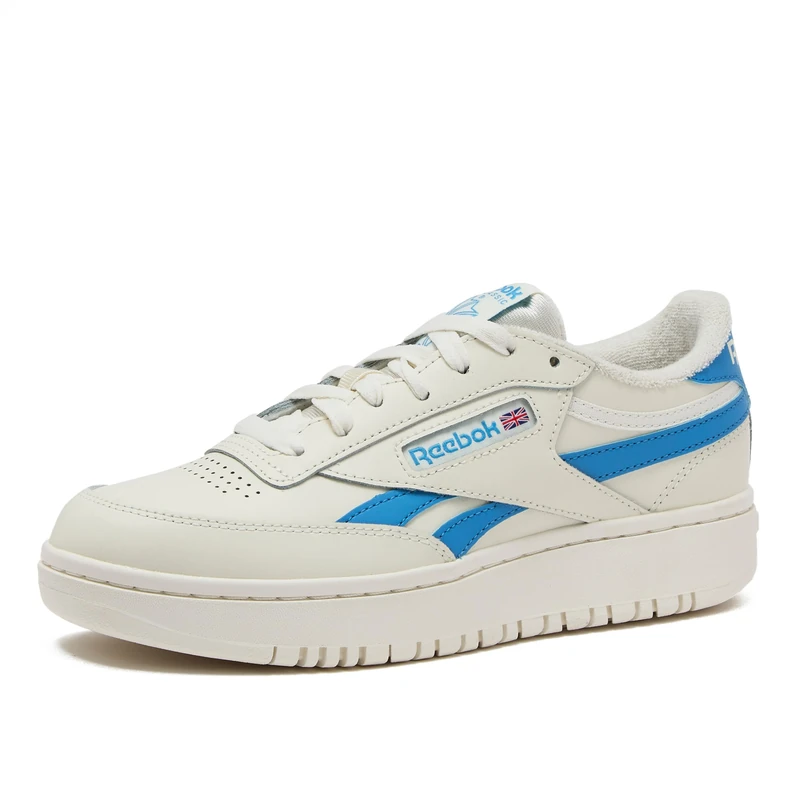 Reebok Women's Club C Double Revenge Sneakers, Chalk/Chalk/Essential Blue, 5 UK